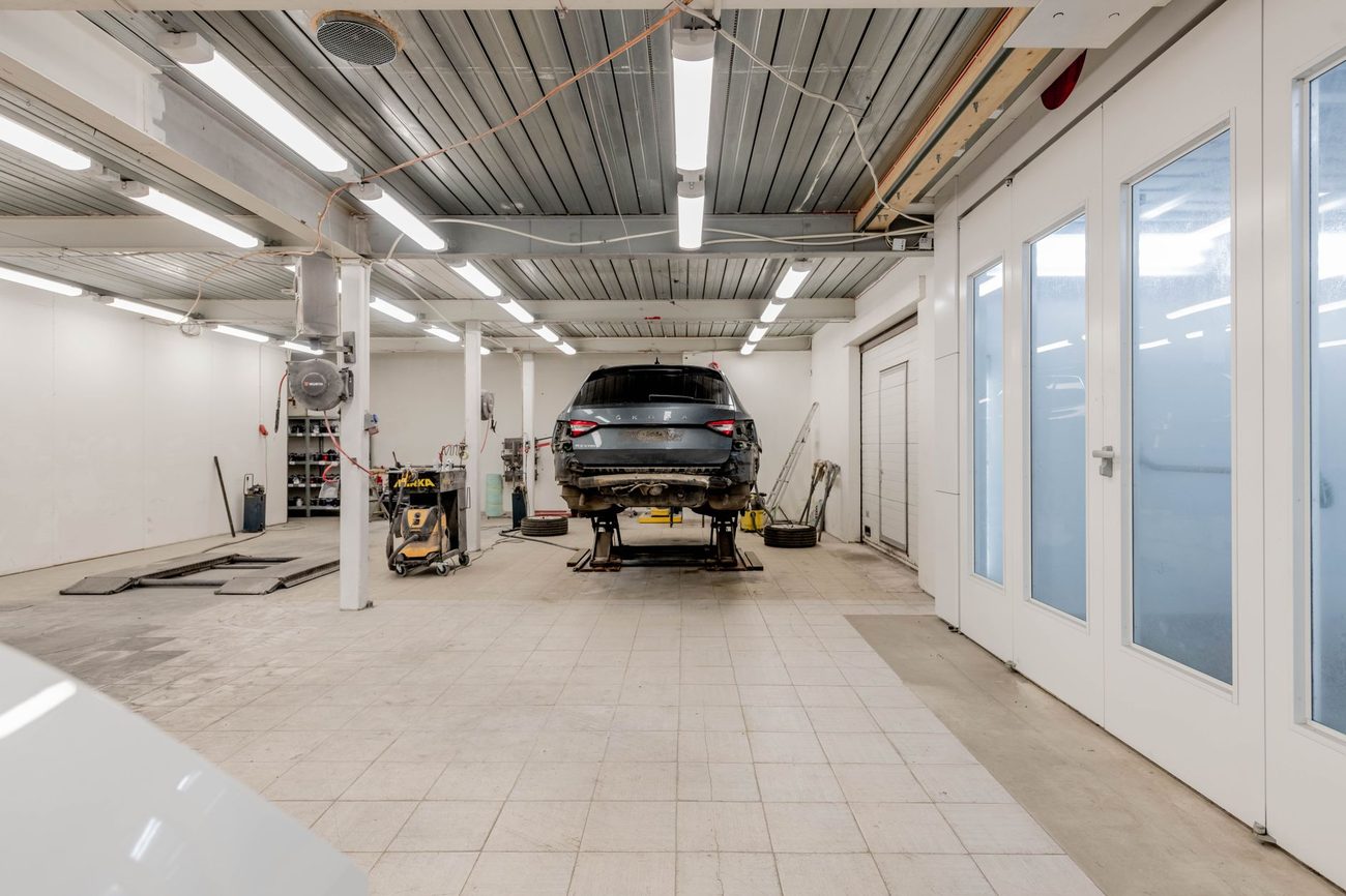 Inside the service floor
